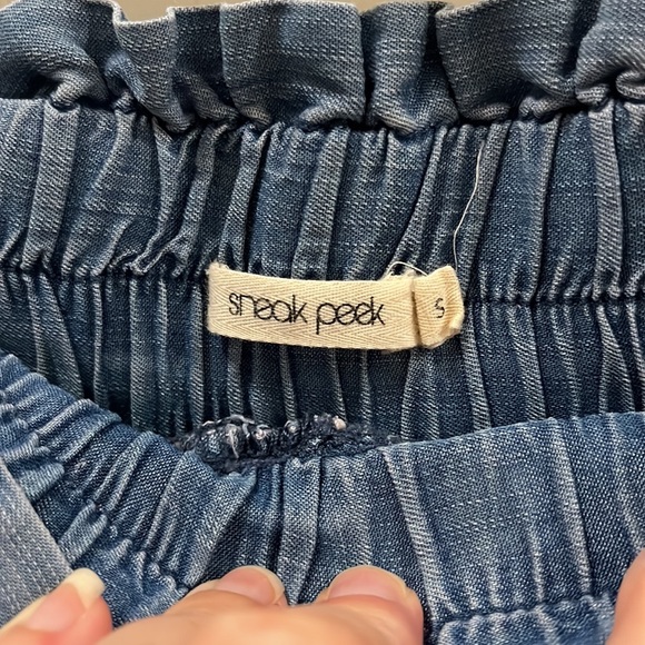 Blue tie shorts, size small - Picture 4 of 5